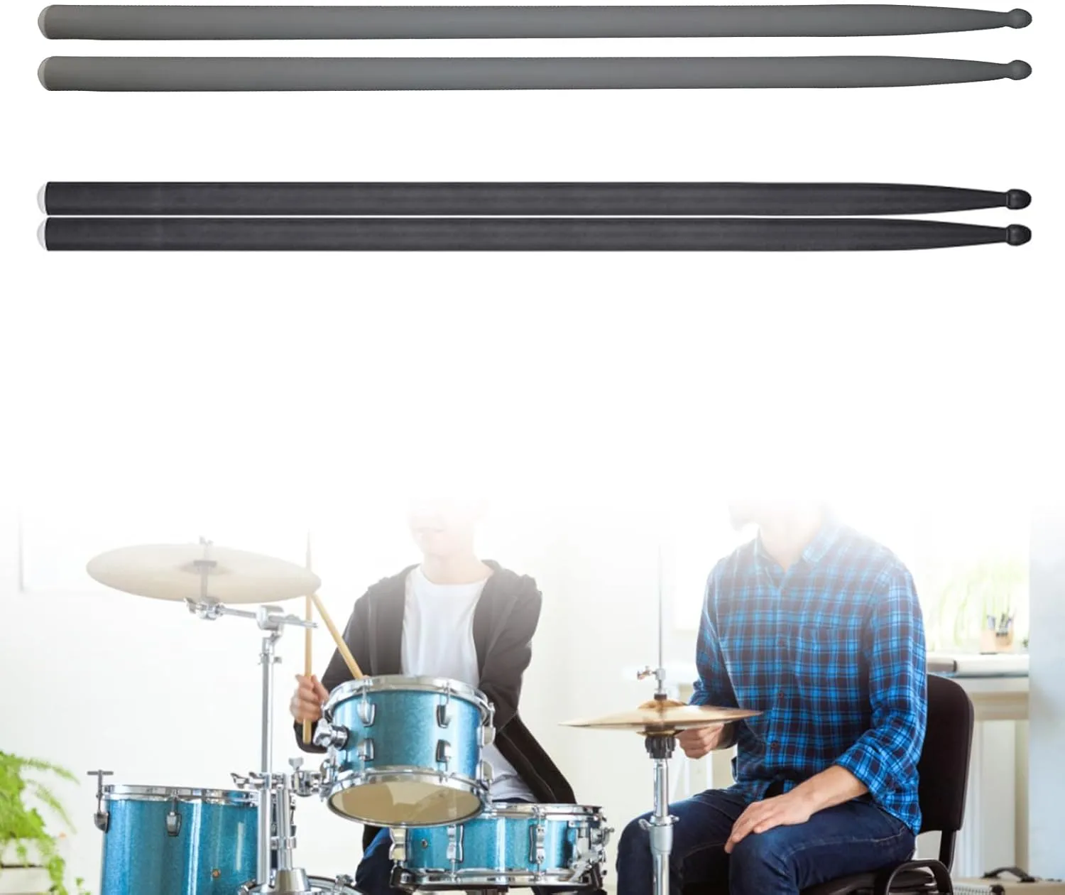 1 Pair Drum Stick Set Musical Instrument Performances 5A Drumsticks Classical Carbon Fiber Drum Stick For Kids Adults