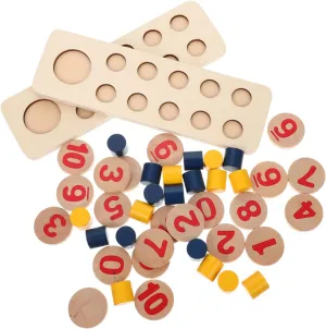 1 Set Brightly Colored Classroom Math Teaching Matching Playset Educational Math Manipulative for Cognitive Development and Color Recognition