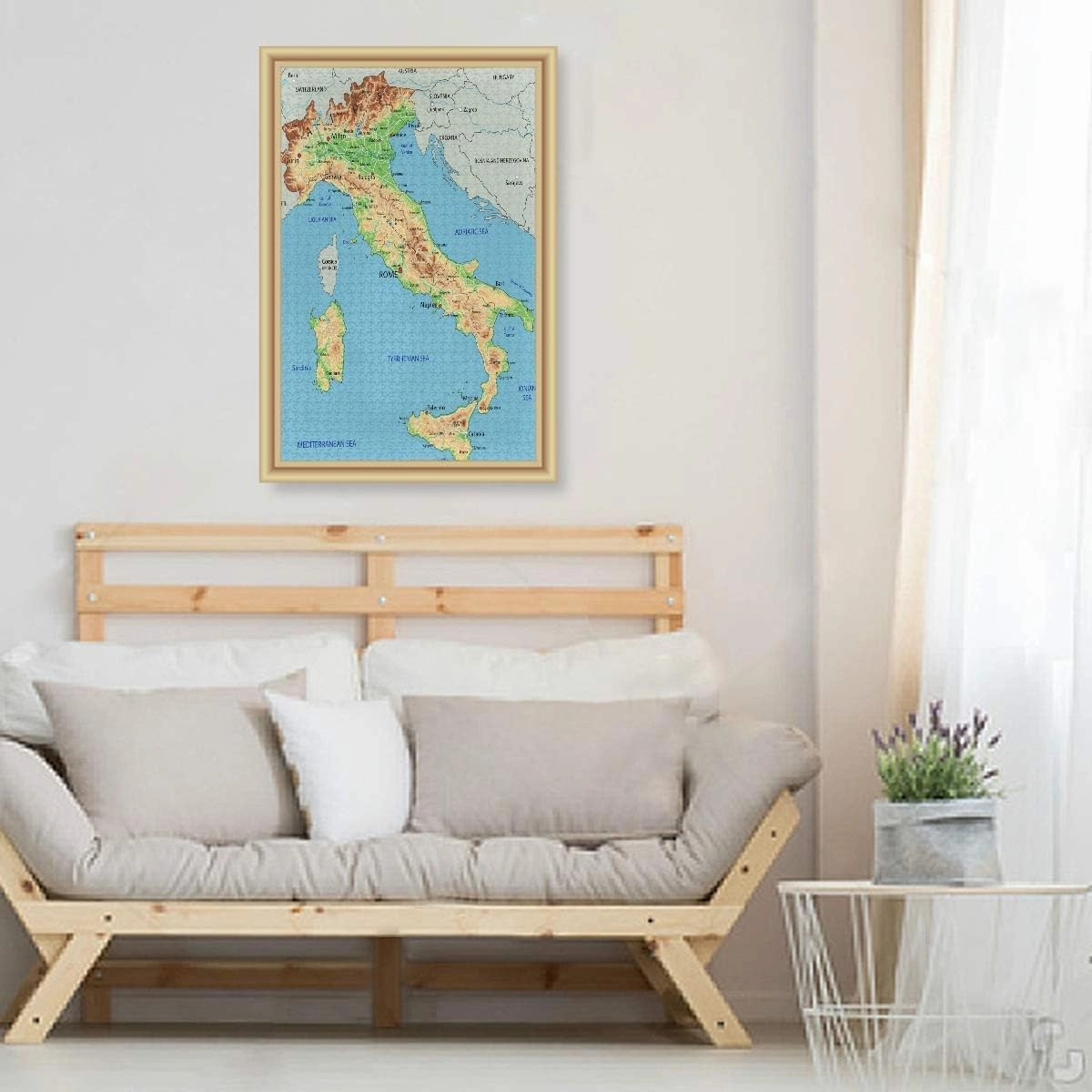 1000 Piece Jigsaw Puzzles for Adults Italy Physical Map Puzzles Educational Games Brain Challenge Home Decoration Jigsaw Puzzles 1000 Pieces for Youth Children Family Games Toy Best Gift