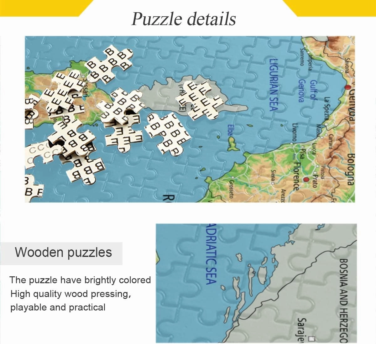 1000 Piece Jigsaw Puzzles for Adults Italy Physical Map Puzzles Educational Games Brain Challenge Home Decoration Jigsaw Puzzles 1000 Pieces for Youth Children Family Games Toy Best Gift