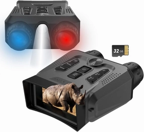 10X Zoom Digital Night Vision Goggles Infrared Binoculars for Adults, 3" Large Screen Night Vision Binoculars with 32GB Memory Save Photo and Video