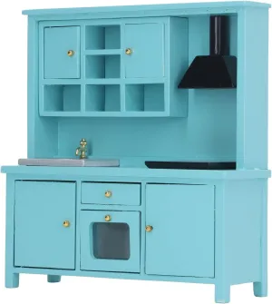 1:12 Dollhouse Kitchen Toy Wooden Miniature Kitchen Furniture Cabinet Toy for