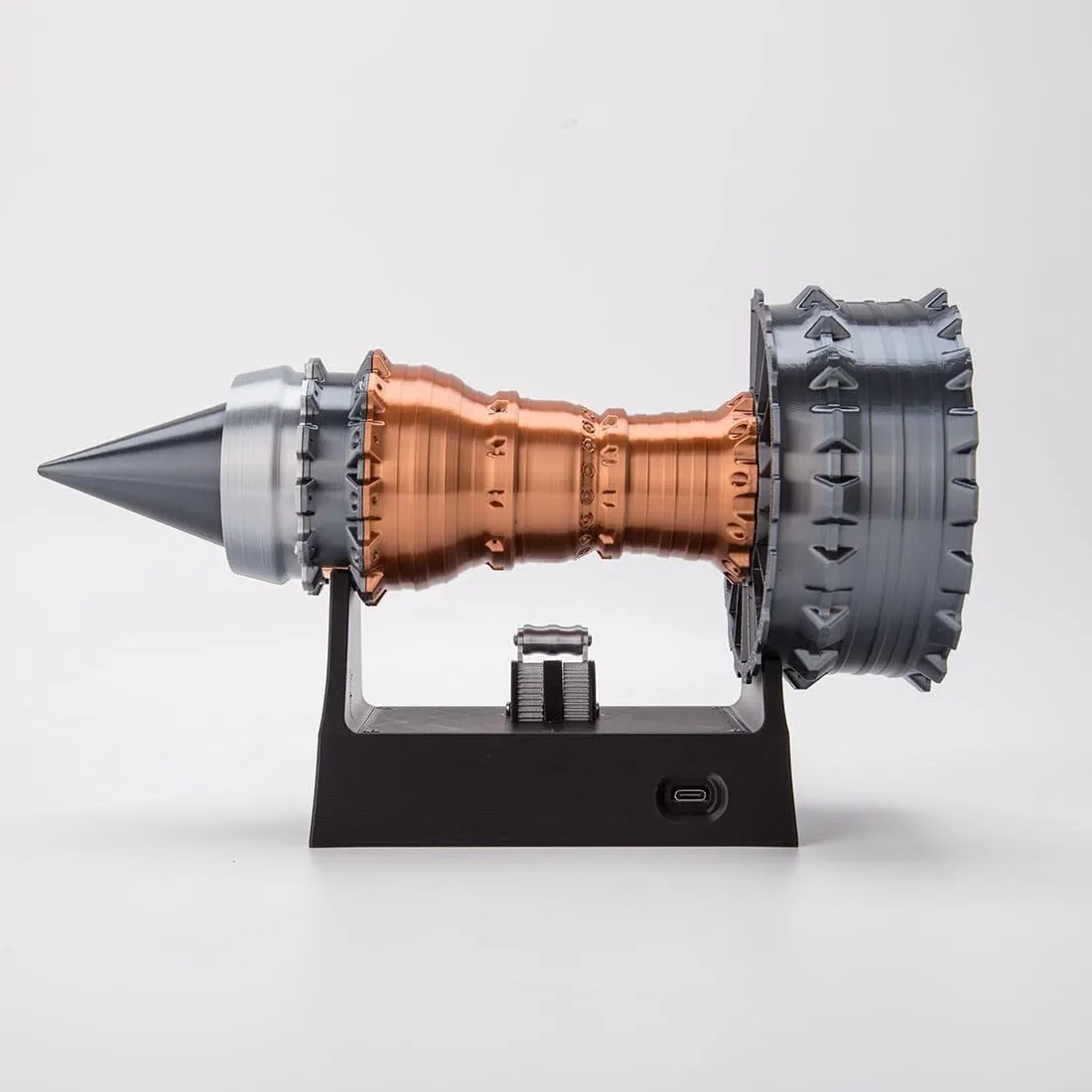 1/15 Scale 3D Printed Turbofan Engine Model That Works, 50PCS 3D Printed Trent 900 Turbofan Aircraft Jet Engine for Physical Science Experiment Demonstration - Dynamic KIT Version