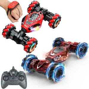 1:18 VS 1:24 Scale 2PCS Gesture RC Car for Boys Girls 6-12 Year 4WD Remote Control Car with Light Music for Kids Toy Birthday Xmas Gift