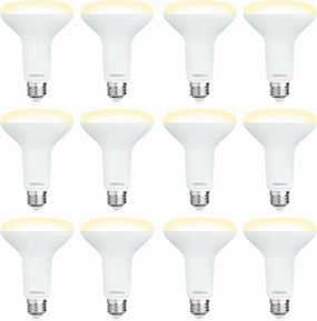 12 Pack BR30 LED Recessed Light Bulb, Dimmable Indoor Flood Light Bulbs CRI80 7W Equivalent 65W 2700K Soft White 650 Lumens, 15000 Lifetime Hours E26 Base LED Can Light Bulb, Flicker-Free