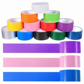 12 PCS Rainbow Color Decorative Duct Tape Heavy Duty Making Tapes 10 Yards X 2 Inch/Roll Multi-purpose Waterproof Strong Adhesive Art Craft Duct Tape for Outdoor Packaging Home School DIY Projects