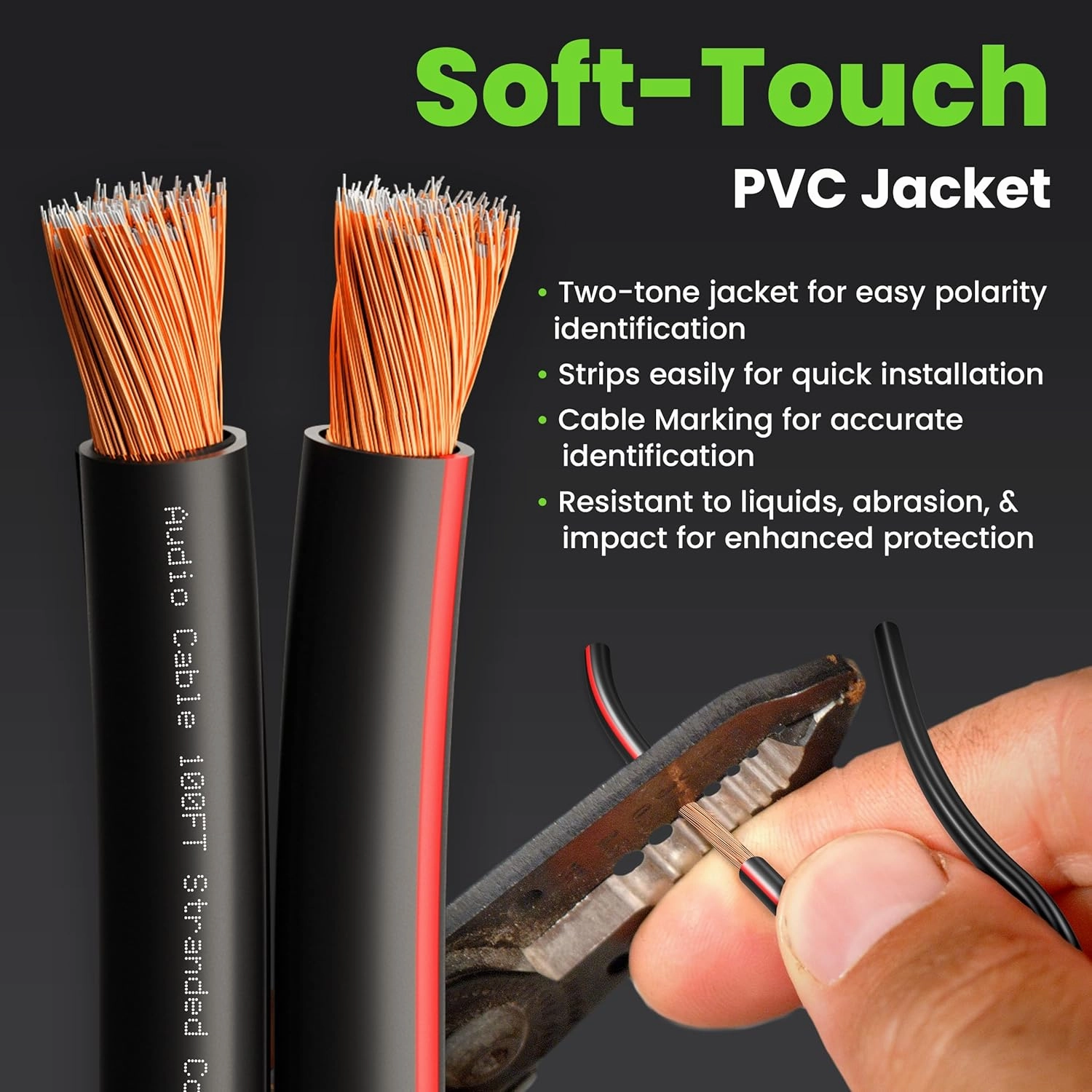 14AWG Speaker Wire, GearIT Pro Series 14 AWG Gauge Speaker Wire Cable (200 Feet / 60.9 Meters) Great Use for Home Theater Speakers and Car Speakers Black