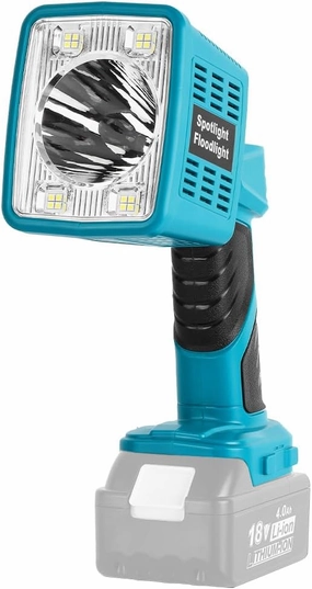 1600LM LED Flashlight Compatible with MAKITA 18V Battery, 3 Modes with USB Port, Cordless Work Light for Indoor Outdoor Emergency, Car Repairing, Camping and Jobsite Lighting(Batteries Not Included)