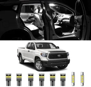 18pcs Tundra Interior LED Lights Kit Ultra Bright Map Dome LED Replacement Bulbs for 2007-2017 2018 2019 2020 2021 Toyota Tundra all Cab Sizes