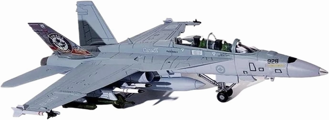 1 100 Scale F/A-18 Maple Leaf Painting Edition F18B Fighter Aircraft Model Decoration Souvenir Miniatures Set