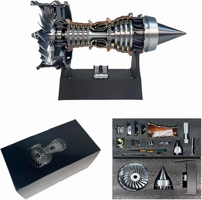 1/25 Simulation Aircraft Turbojet Engine Rotatable Model, TR900 Turbofan Jet Engine Model Kit, 3D Printing Mechanical Science Aero Engine Education Toy and Desk Decor Gift for Hobbyists