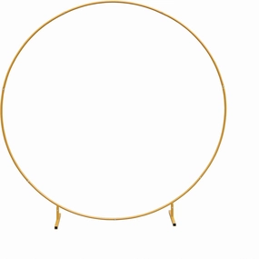 1. GO Wedding Arch for Ceremony 6Ft Wide 6Ft High, Metal Balloon Arches Backdrop Stand with Base for Party Supplies, Outdoor Garden Trellis for Climbing Plant, Round Frame