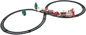1Set Christmas Train Battery Operated Small Train with Track for Fun Indoor Outdoor Play Holiday Season Enhances Coordination Family Interaction