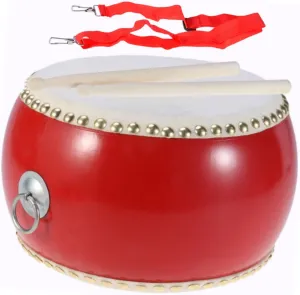 1Set Drum Percussion Instrument with Drumsticks Strap Early Educational for Young Musicians Promotes Concentration Creativity
