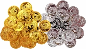 1set Assorted Pirate Treasure for Themed Parties Halloween and Board Games Collectible Toys