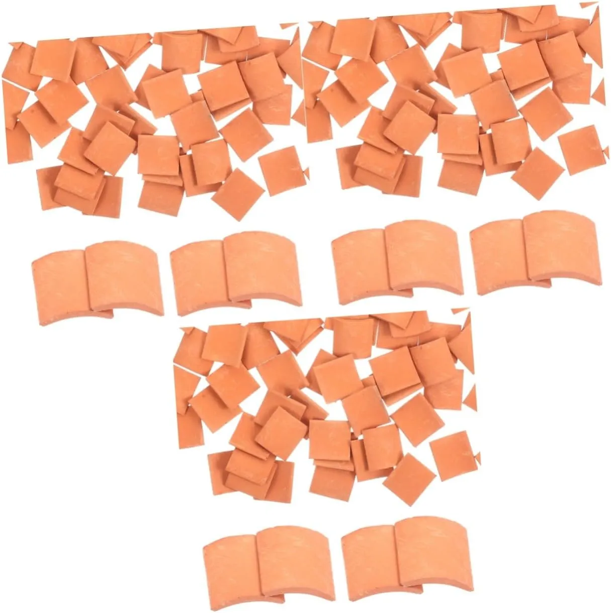 240pcs Miniature Roof Tiles Lifelike Simulation for Landscape Table Scenery Building Accessories for Creative Projects