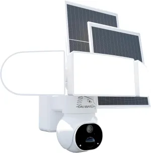 24/7 Recording Solar Floodlight Security Camera Wireless Outdoor, Motion-Activated Alert/2000lm Floodlight/105dB Siren, 360° Pan/Tilt, 2K, Live View/Talk, WiFi, No Monthly Fee, 128 GB SD Card