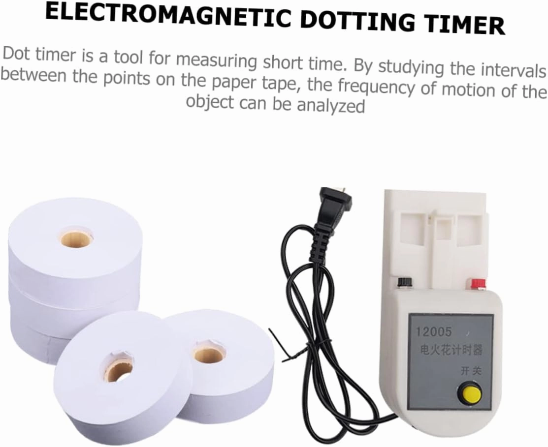 25pcs Electromagnetic Dotting Timer Paper Tape for Physics Experiments Educational Tool for School Laboratory Home Creative Electromagnetic Timing Apparatus