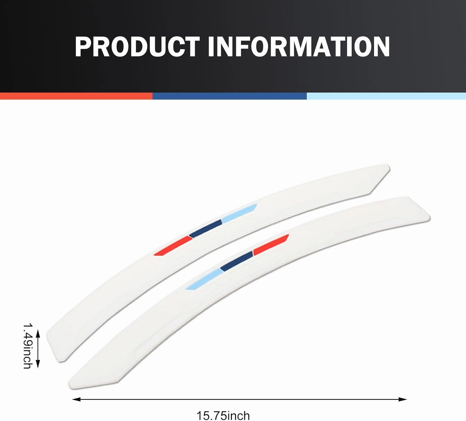 2-Pack Silicone Wheel Arch Protectors, Self-Adhesive Wheel Tires Eyebrow Strip, Fender Flare Trim Strips, Sporty Eyebrow Style Mudguard Decoration, Universal Fit for Cars (White)