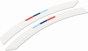 2-Pack Silicone Wheel Arch Protectors, Self-Adhesive Wheel Tires Eyebrow Strip, Fender Flare Trim Strips, Sporty Eyebrow Style Mudguard Decoration, Universal Fit for Cars (White)