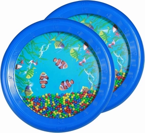 2 Pcs Ocean Drums Wave Bead Drums Sea Sound Drums Musical Instruments for Kid Child Baby