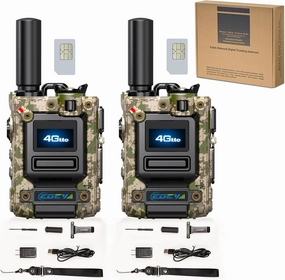 2Pcs 4G Walkie Talkie for Adults,Long Range 4G 1000 Mile Rechargeable Two-Way Radios 3-Day Battery Runtime Ideal for Hiking,Camping,Work,and Emergency Use Portable Two-Way Outdoor Radio(SIM Card)