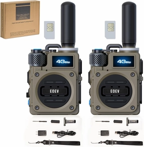 2Pcs 4G Walkie Talkie for Adults,Long Range 4G 1000 Mile Rechargeable Two-Way Radios 3-Day Battery Runtime Ideal for Hiking,Camping,Work,and Emergency Use Portable Two-Way Outdoor Radio(SIM Card)