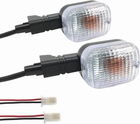 2Pcs Rear Motorcycle turn signals Winker Indicators light for Yamaha BWS 50 100 125 ZUMA/50F/50 FX ZUMA 125 (Clear)