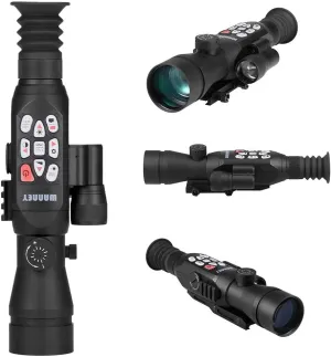 300 Yards Infrared Night Vision Scopes for Rifles with IR Illuminator, 4X Digital Zoom, 50MM Lens Hunting Range Finder Monocular, Night Vision Scope for Hunting