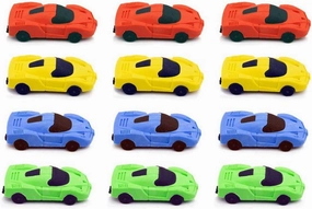 36 Pcs Racing Car Pencil Eraser Set, for Kids, Children's Gifts, Party Favor, Classroom Rewards (Racing Car)