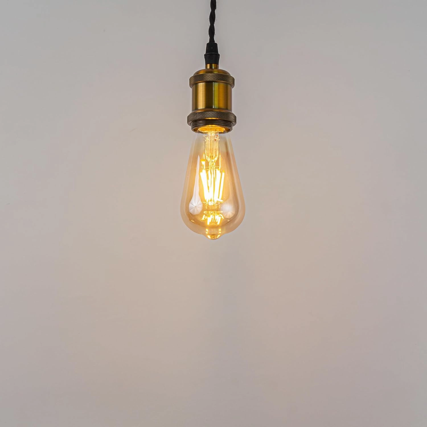 3-Pack Lightolier Track Pendant Light Black Cord with Stepless Control LED Edison Bulbs Timer Track Mount Pendant Light Mini Industrial Track Light Customizable,9 Colors, Golden Bronze