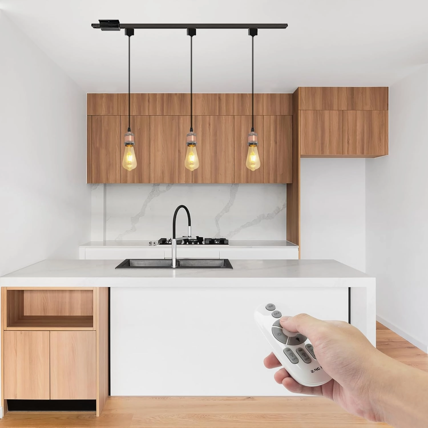 3-Pack Lightolier Track Pendant Light Ceramic Socket Retro Style with Adjustable Color Temperature LED Edison Bulbs Customizable Dining Room,9 Colors,Oil Rubbed Bronze