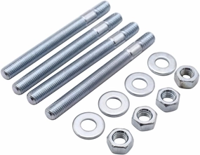 4 PCS/SET Carburetor Carb Studs Bright Zinc Plated 5/16" x3" Carburetor Studs Fits for Holley, Edelbrock, Barry Grant, Demon, Quick Fuel