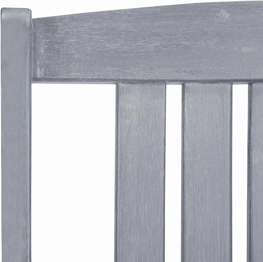 4-Piece Gray Solid Acacia Wood Patio Chairs with Bright Green Cushions Outdoor Furniture Set for Backyard, Poolside, and Garden Lounge