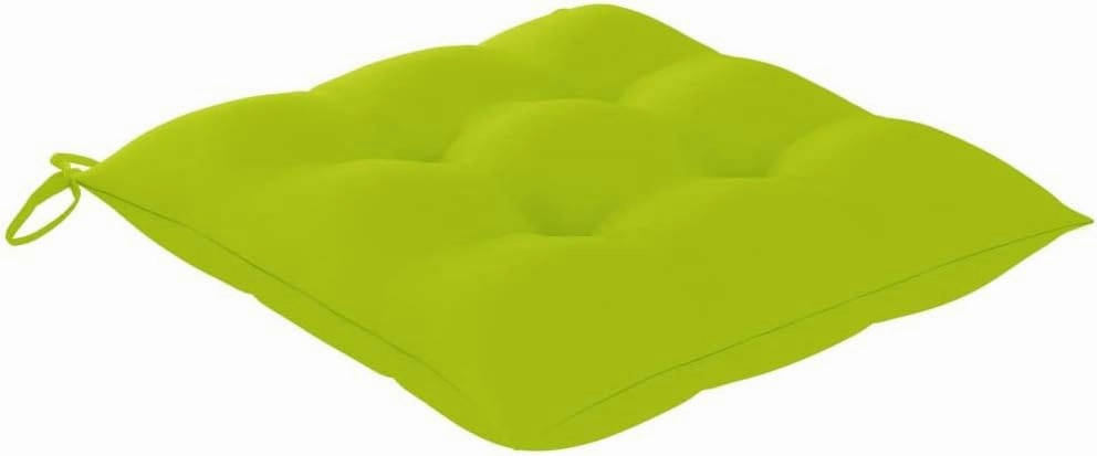 4-Piece Gray Solid Acacia Wood Patio Chairs with Bright Green Cushions Outdoor Furniture Set for Backyard, Poolside, and Garden Lounge