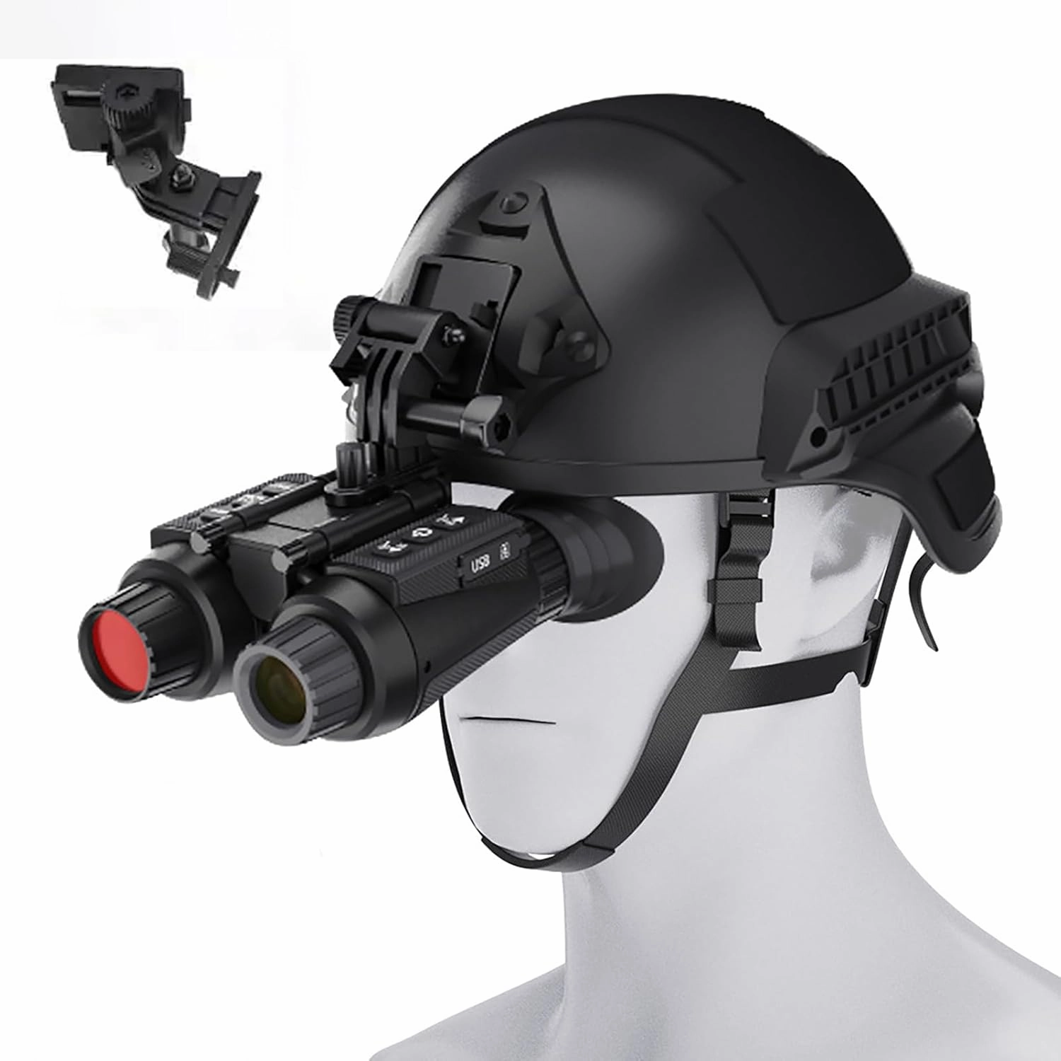 4K Head Mounted Night Vision Binoculars,4 Color Effects Night Vision Goggles,7 Levels of Infrared Adjustment with Dual-Screen Binocular Naked Eye 3D Display Screen,for Camping