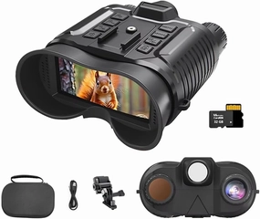 4K Night Vision Goggles for Adults, Head-Mounted Infrared Digital Binoculars with 2.7" Screen, 7-Level IR 8X Digital Zoom, 32GB Card for Photo & Video