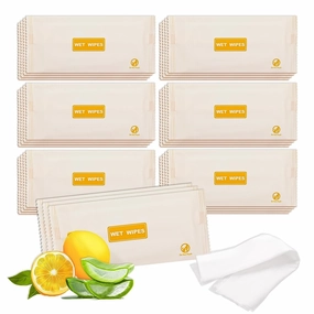 500 Pack Wet Wipes Individually Wrapped, Individual Hand Wipes, Lemon Individual Hand Wipes, Clean Hands Quickly, Wet Wipes Bulk for Homeless, Suitable for Wedding, BBQ,Travel,Restaurant
