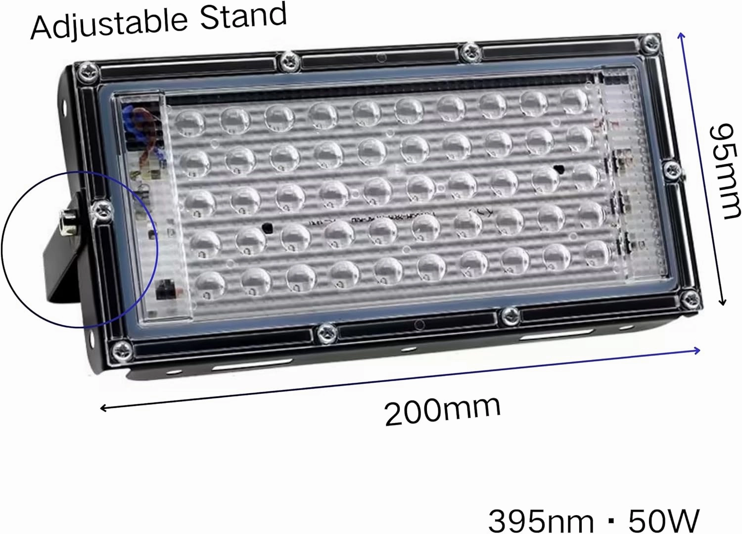 50W UV LED | Professional-Grade for Cyanotype & Screen Printing | 395nm, 50,000 Hours Lifetime, IP65 Waterproof