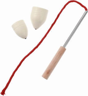 5 Sets Vintage Wooden Whipping Tops for Boys and Girls Educational Intelligence Toys Fun Plaything for Outdoor Entertainment