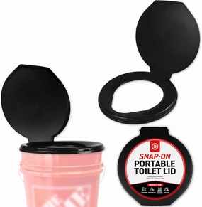 72 HRS Premium Portable Camping Toilet Seat with Lid for Camping, Hiking, Emergencies - Perfect for Emergency Preparedness, Backcountry, Car, Boat, Road Trips (No Bucket)