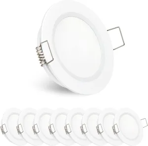 8 Pack 12 Volt LED Puck Light 2.75” RV Recessed Mount Ceiling Light for Camper Van Truck Boat Interior Ceiling Kitchen Cabinet Lighting CRI 93 (Pearly White/Warm White)