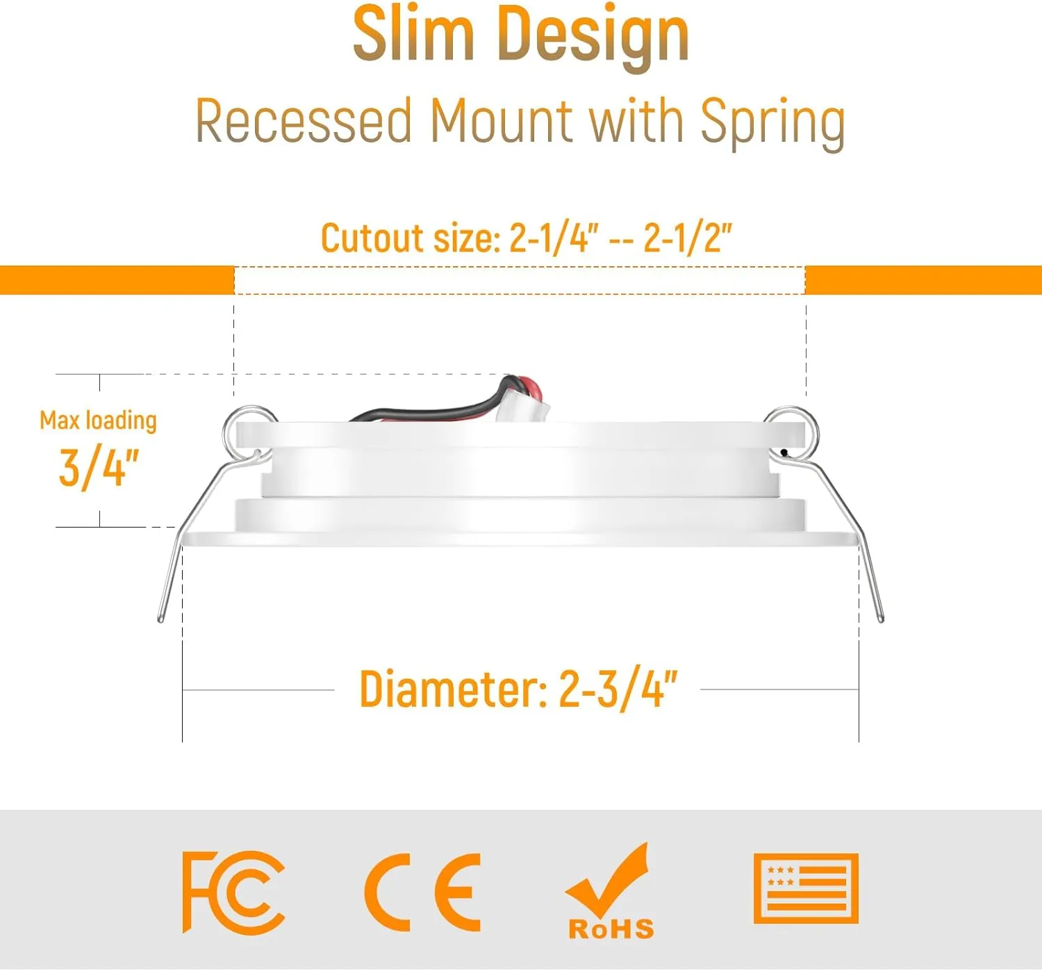 8 Pack 12 Volt LED Puck Light 2.75” RV Recessed Mount Ceiling Light for Camper Van Truck Boat Interior Ceiling Kitchen Cabinet Lighting CRI 93 (Pearly White/Warm White)