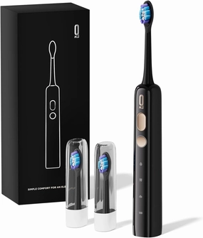 80° Wave Electric Toothbrush, 2025 Innovative Oscillation & Vibration Sonic Electric Toothbrush for Adults - 9 Modes, 2 Upgraded Brush Heads, IPX8 Waterproof, Rechargeable, 60-Day Battery Life