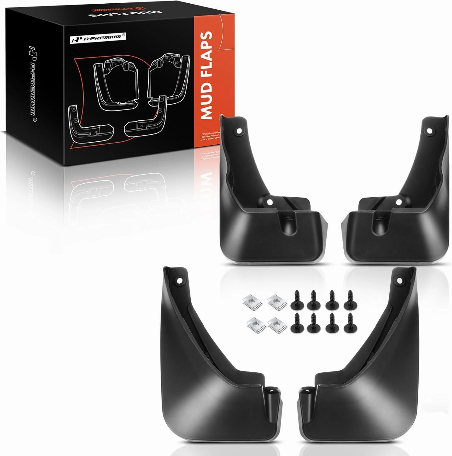 A-Premium Set of 4PCS Mud Flaps Splash Guards Mudguards Mudflaps with Hardware Kits Accessory Compatible with Lexus NX250, NX350, NX350, NX350h, NX450h , NX450h , 2022, Front LH RH and Rear LH RH