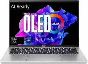 Acer Swift Go 14 Intel Evo Thin & Light Laptop | 14" OLED 2880 x 1800 90Hz Display | Unlock AI Experiences | Intel Core Ultra 5 Processor 125H | Intel ARC | 16GB LPDDR5X | 512GB SSD | SFG14-72-53BP