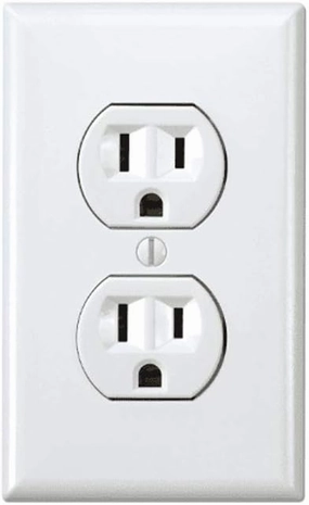 AES indoor Spy Cameras - 60 Day Battery Powered WiFi Power Receptacle Electrical Oulet Hidden Spy Camera (White), 720p
