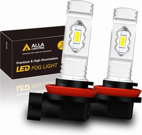 Alla Lighting 3800lm H8 H11 LED Bulbs H16, 3000k Gold Yellow Fog Lights High Illumination ETI 56-SMD Xtreme Super Bright Lamp Replacement