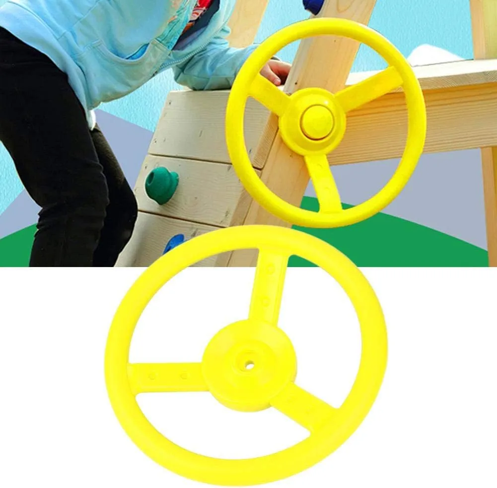 Alomejor Plastic Steering Wheel Kids Playground Small Steering Wheel Toy for Children's Climbing Frames Tree Houses Backyard Playset