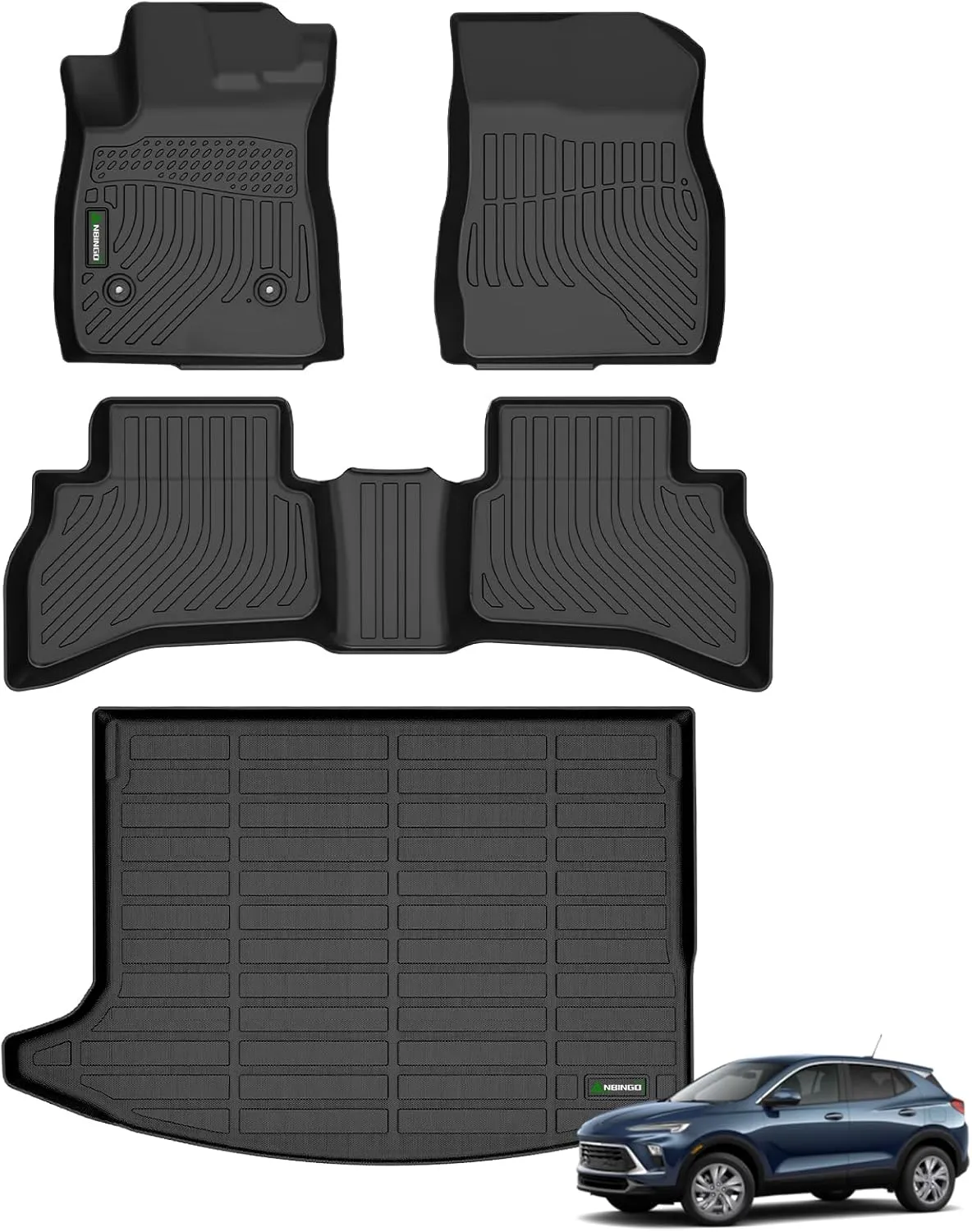 ANBINGO® Floor Mats & Cargo Liner for Buick Encore GX AWD, 2020-2025 Preferred | Select | Essence, 2024-2025 Sport Touring | Avenir, (Cargo Tray in Upper Deck Position)